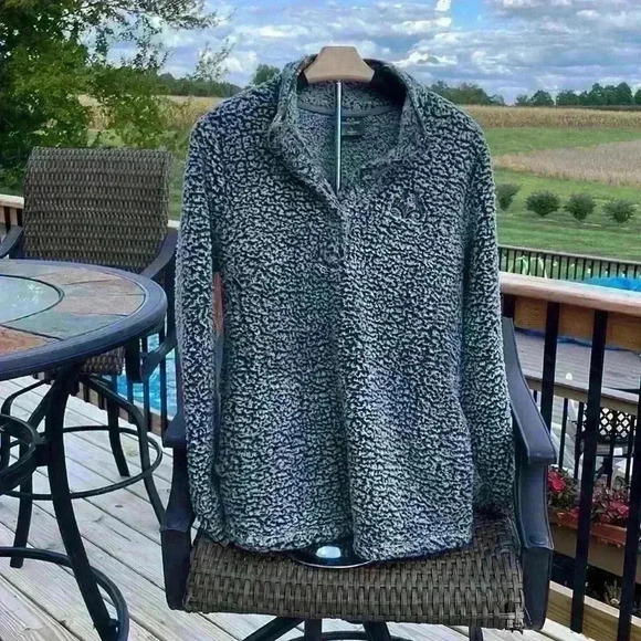 Real tree by Colosseum women’s large jacket 1/4 button pullover Sherpa fleece - Picture 12 of 14